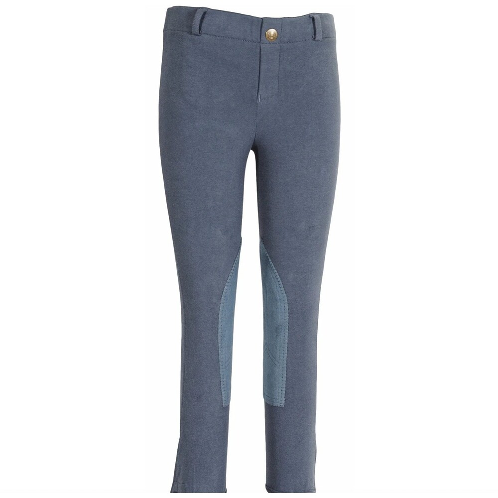 TuffRider Starter Lowrise Pull On Jodpurs Breeches 479 Child Denim Blue Size 6